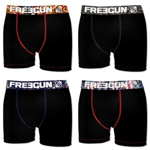 Boxer doux au toucher ceinture sublimation Freegun (x4) image-0