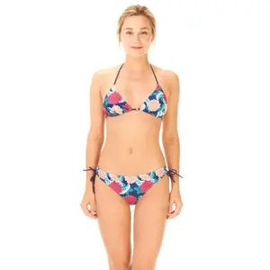 Maillot de bain 2 pièces haut triangle bas culotte femme Freegun Flowers image-0