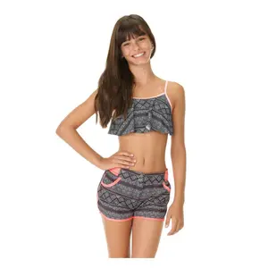 Shoeth girl's printed swim shorts with half elastic waistband Freegun image-1