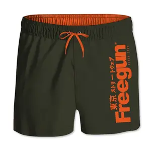 Short de bain court ceinture élastique enfant Freegun Logo image-0