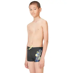 Boxer de bain uni avec logo rubber print enfant Freegun image-1
