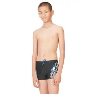 Boxer de bain uni avec logo rubber print enfant Freegun image-2