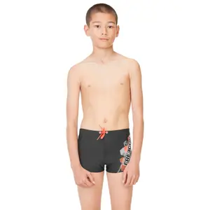 Boxer de bain uni avec logo rubber print enfant Freegun image-3