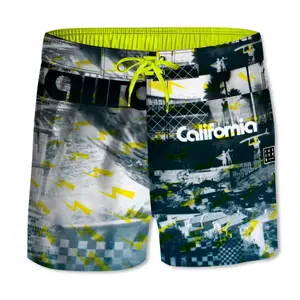 Short swim shorts with half elastic waistband Freegun image-0