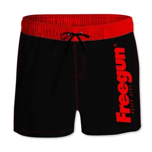 Short de bain court ceinture élastique et colorée enfant Freegun image-0