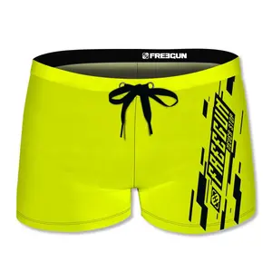 Boxer de bain uni avec logo rubber print enfant Freegun image-0