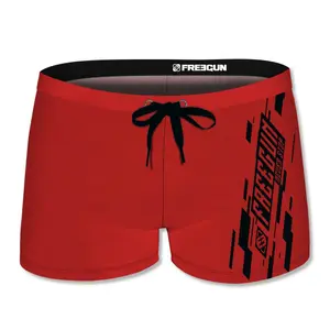 Boxer de bain uni avec logo rubber print Freegun image-0