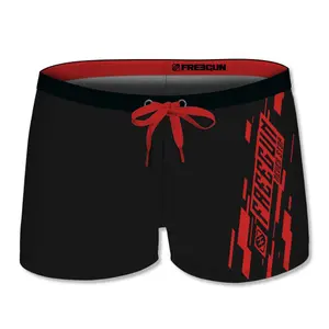Boxer de bain uni avec logo rubber print en couleur enfant Freegun image-0