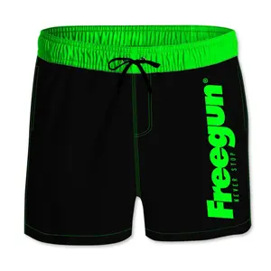Short de bain court ceinture élastique et colorée enfant Freegun image-0