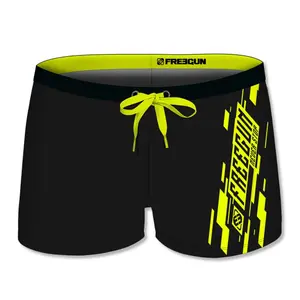 Boxer de bain uni avec logo rubber print en couleur enfant Freegun image-0