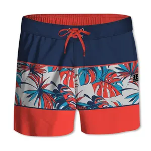 Short swim shorts with half elastic waistband for children Freegun image-0
