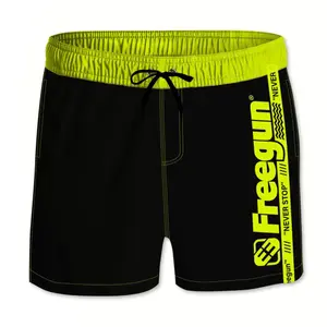 Short swim shorts with all-elastic waistband for children Freegun image-0