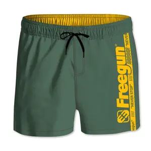 Short swim shorts with all-elastic waistband for children Freegun image-0