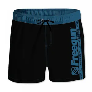 Short swim shorts with all-elastic waistband for children Freegun image-0