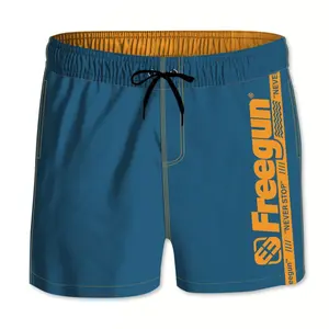 Short swim shorts with all-elastic waistband for children Freegun image-0