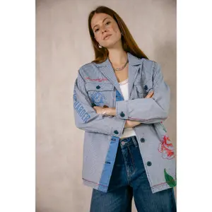 Woman's shirt Freeman T Porter Venty Stripes&Roses image-2