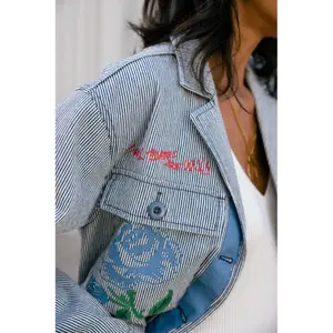 Woman's shirt Freeman T Porter Venty Stripes&Roses image-2