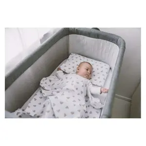 2-Piece Baby Bed Set FreeON by Bubaba Beige Hearts image-3