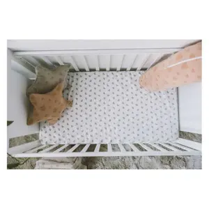 Travel Cot Mattress for Babies FreeON by Bubaba Grey Hearts image-3