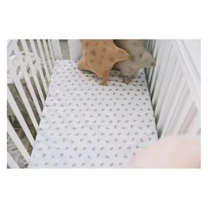 Travel Cot Mattress for Babies FreeON by Bubaba Grey Hearts image-4