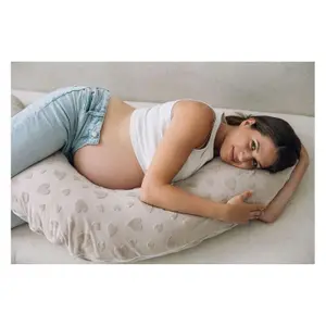 Pregnancy and Nursing Cushion for Babies FreeON by Bubaba Grey Hearts image-2