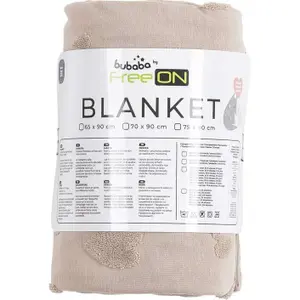 Baby Blanket FreeON by Bubaba Beige Hearts image-1
