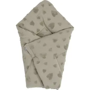 Baby swaddling Blanket FreeON by Bubaba Green Hearts image-0