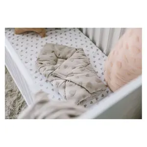 Baby swaddling Blanket FreeON by Bubaba Beige Hearts image-2