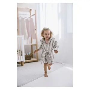 Baby bathrobe FreeON by Bubaba Beige Stripes image-2