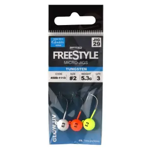 Micro-cabeza con punta de tungsteno Freestyle Jigs 2,1 cm (x3) image-0