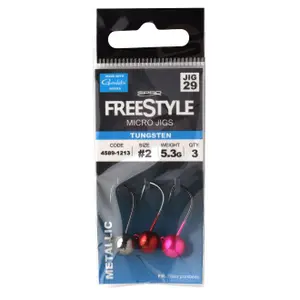 Micro-cabeça com ponta de tungsténio Freestyle Jigs 2,5 cm (x3) image-0