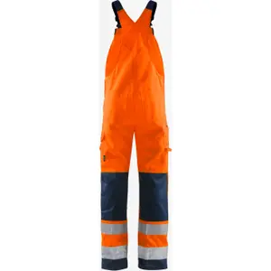 High-visibility bib overalls class 2 Fristads 1001 TH image-1