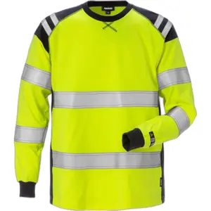 High visibility long sleeve T-shirt class 3 Fristads 7077 TFLH image-0