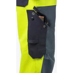 High-visibility bib overalls class 2 Fristads 1585 FLAM image-2
