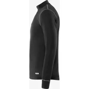 Long sleeve T-shirt with a short zip closure Fristads 789 OF image-2