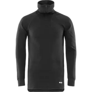 Long sleeve T-shirt with a short zip closure Fristads 742 PC image-0