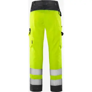 Women's Class 2 High-Visibility Work Trousers Fristads Green 2642 GPLU image-1