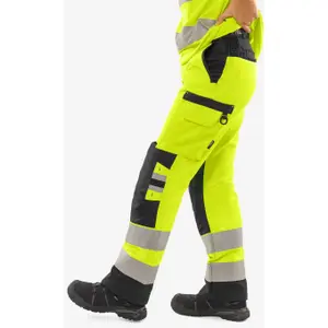 Women's Class 2 High-Visibility Work Trousers Fristads Green 2642 GPLU image-2