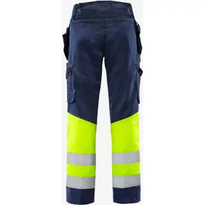 High visibility work trousers class 1 Fristads Green 2640 GPLU image-1