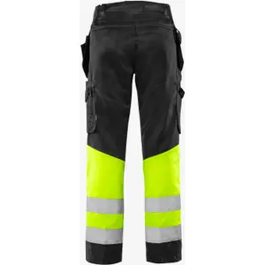 High visibility work trousers class 1 Fristads Green 2640 GPLU image-2