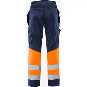 High visibility work trousers class 1 Fristads Green 2640 GPLU image-1