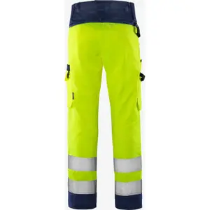 High visibility class 2 work trousers Fristads Green 2651 GPLU image-1