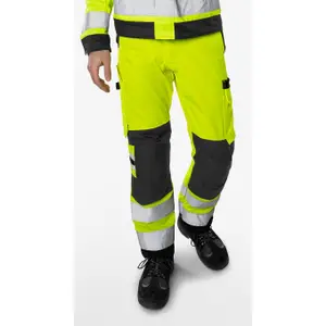 High visibility class 2 work trousers Fristads Green 2651 GPLU image-1