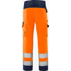 High visibility class 2 work trousers Fristads Green 2651 GPLU image-1