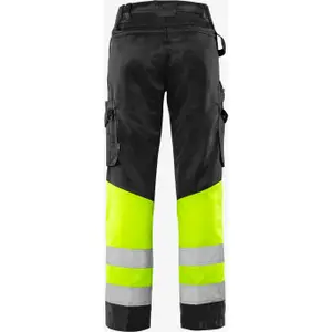 High visibility work trousers class 1 for women Fristads Green 2652 GPLU image-2