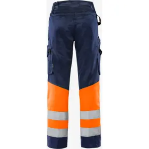 High visibility work trousers class 1 for women Fristads Green 2652 GPLU image-1