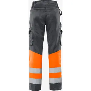 High visibility work trousers class 1 for women Fristads Green 2652 GPLU image-1