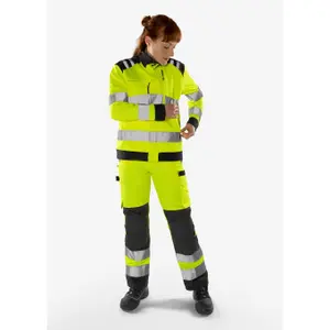 Class 3 women's reflective jacket Fristads Green 4068 GPLU image-1
