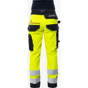 High visibility stretch work trousers class 2 women's Fristads 2507 ATHF image-1