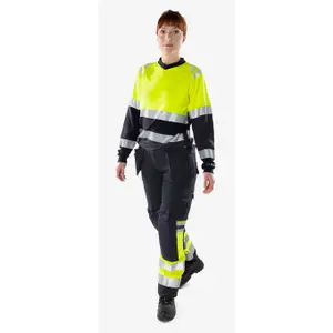 Women's long sleeve high visibility t-shirt class 1 Fristads 7108 TFL image-1